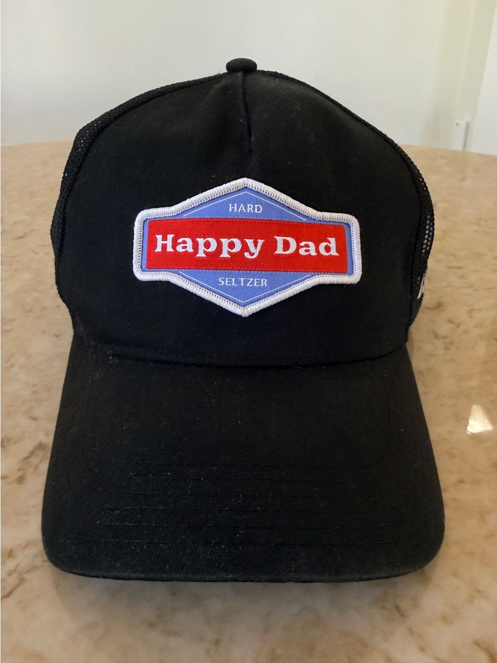 Happy Dad Hard Seltzer Classic Black Trucker Hat